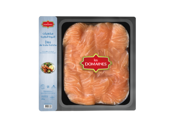 Image de Dés de truite fraîche - (250g)